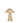 Ribbed Mushroom - Gold: Small (4"H)