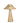 Ribbed Mushroom - Gold: Medium (6"H)