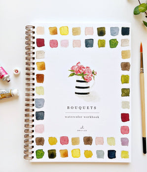 Bouquets Watercolor Workbook