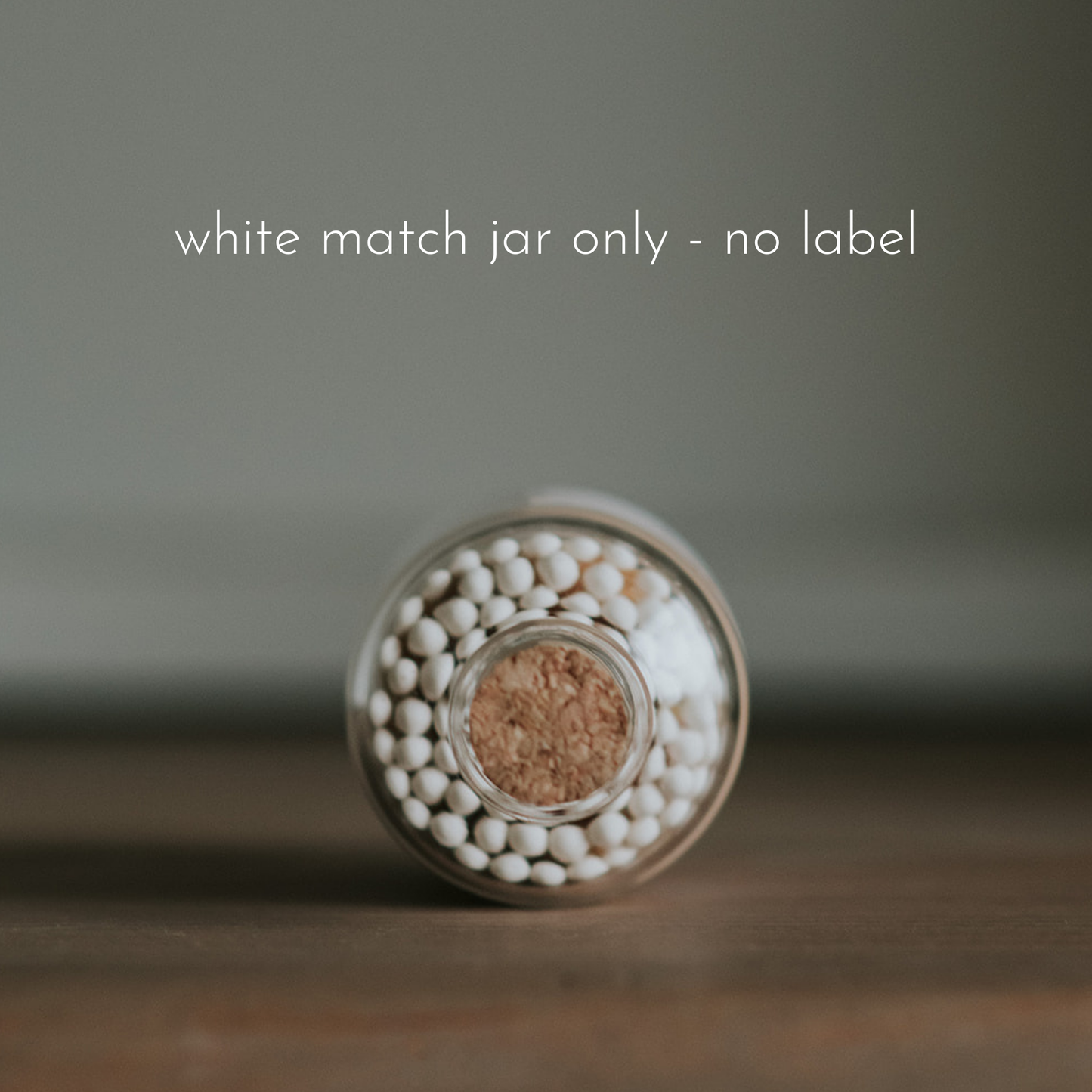 Apothecary Matches: Color Tip Jar Matchsticks: White