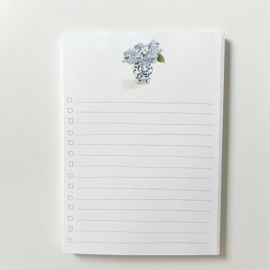 Checklist notepad: Hydrangea bouquet