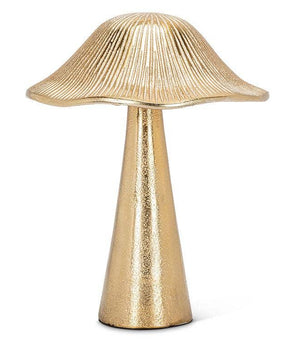 Ribbed Mushroom - Gold: Large (7"H)