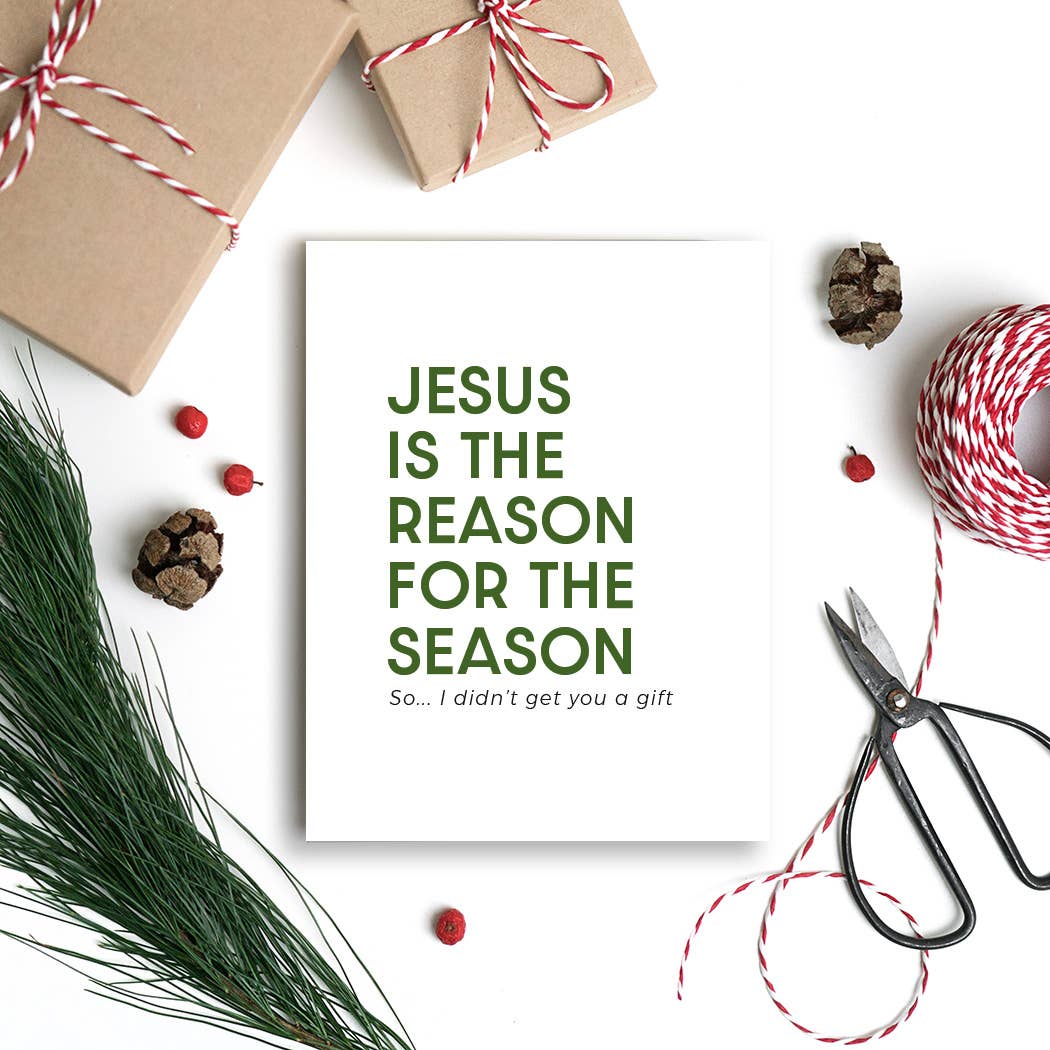 Snarky Holiday Christmas Card - Jesus Is the Reason