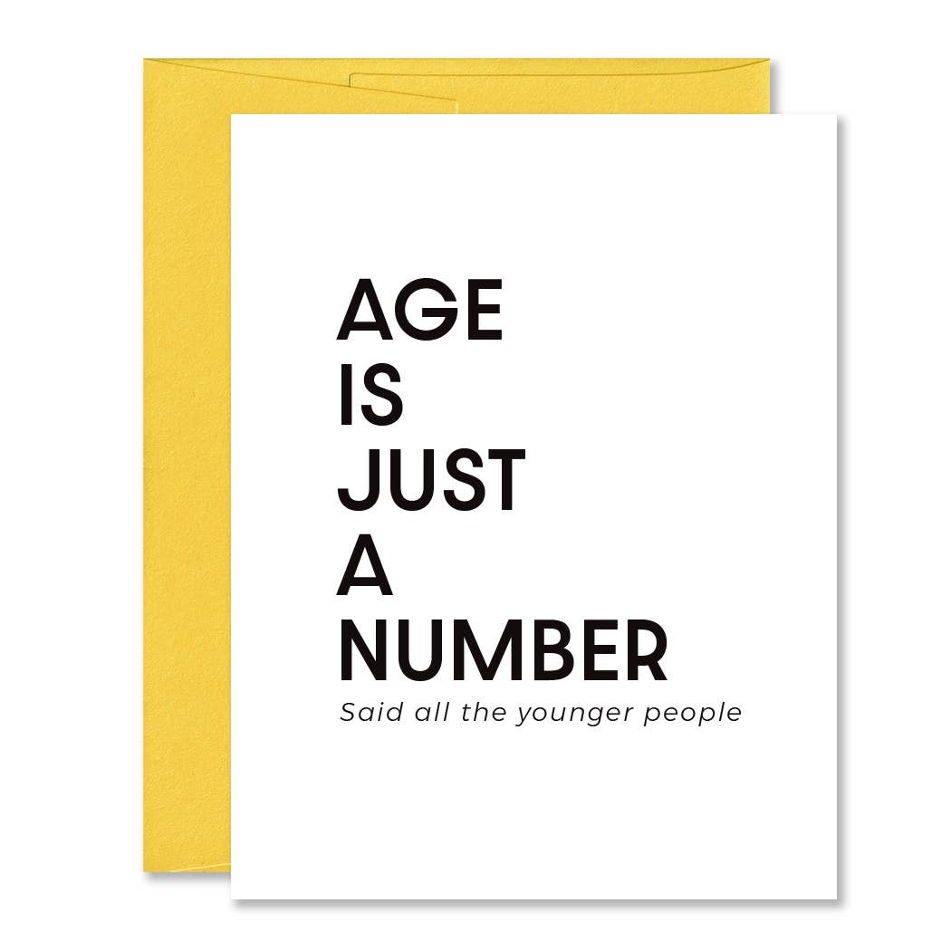 Bright Modern Birthday Greeting Card - Age Is Just a Number