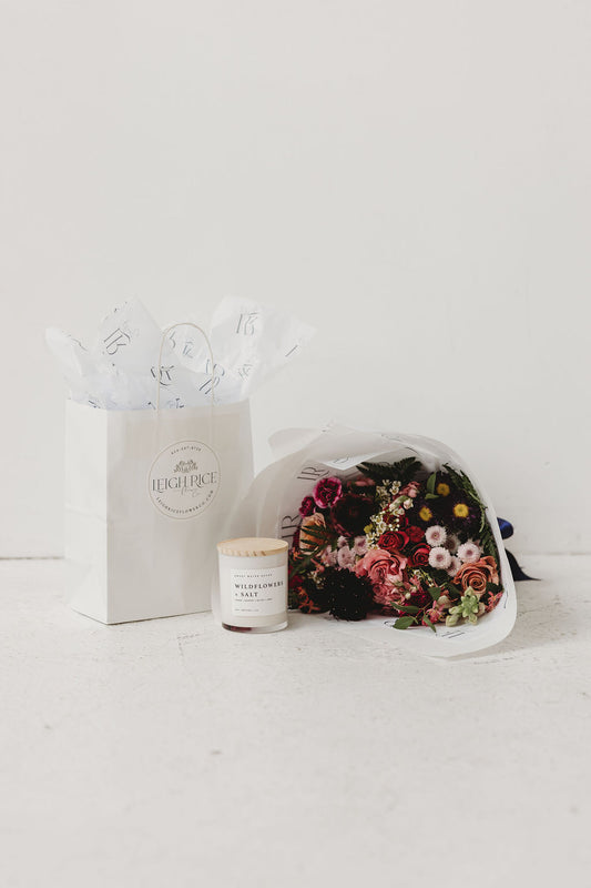 Bouquet & Candle | Gift Set