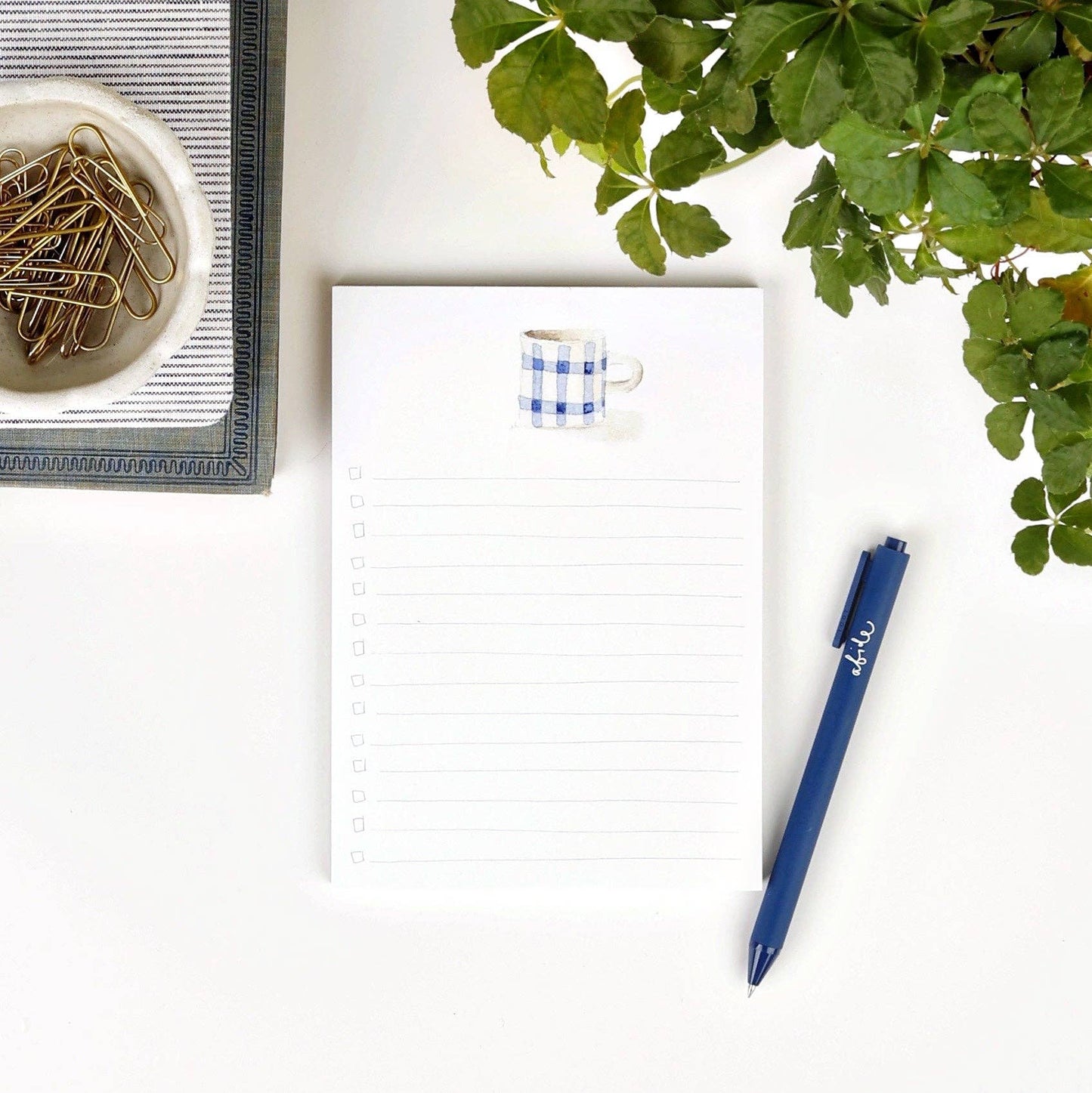 Checklist notepad: Hydrangea bouquet