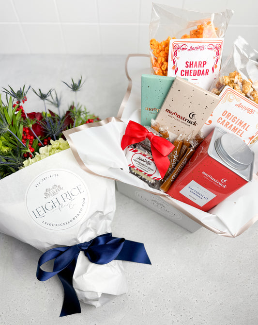 Holiday Hostess Bundle | Sweet Treats & Eats & Holiday Bouquet