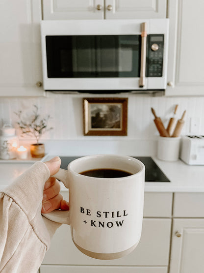 Be Still and Know Stoneware Coffee Mug