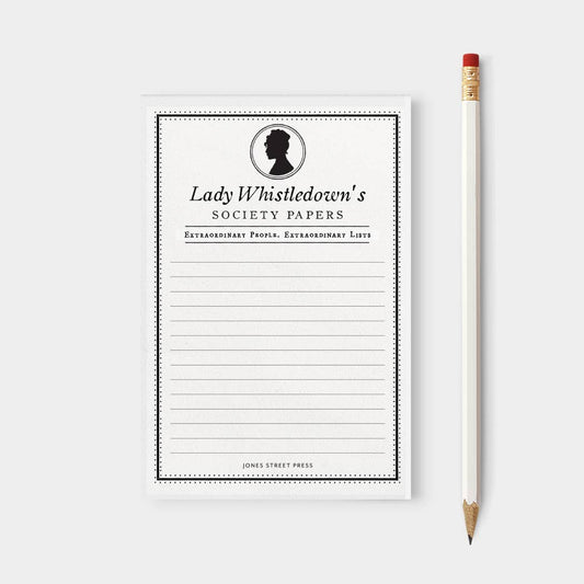 Elegant Lady Whistledown Bridgerton Inspired Notepad