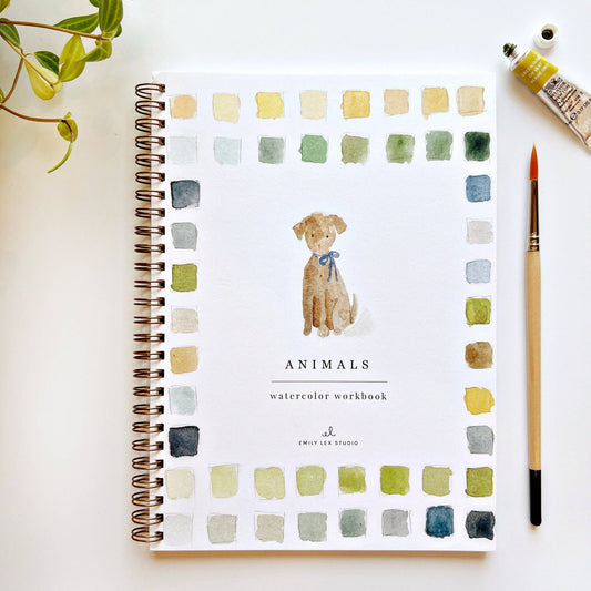 Animals watercolor workbook