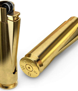 50 Cal BMG Refillable Lighter: Solid Brass