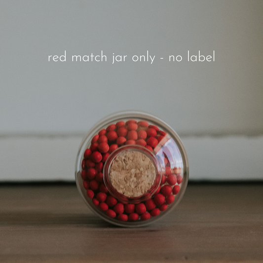 Apothecary Matches: Color Tip Jar Matchsticks Red