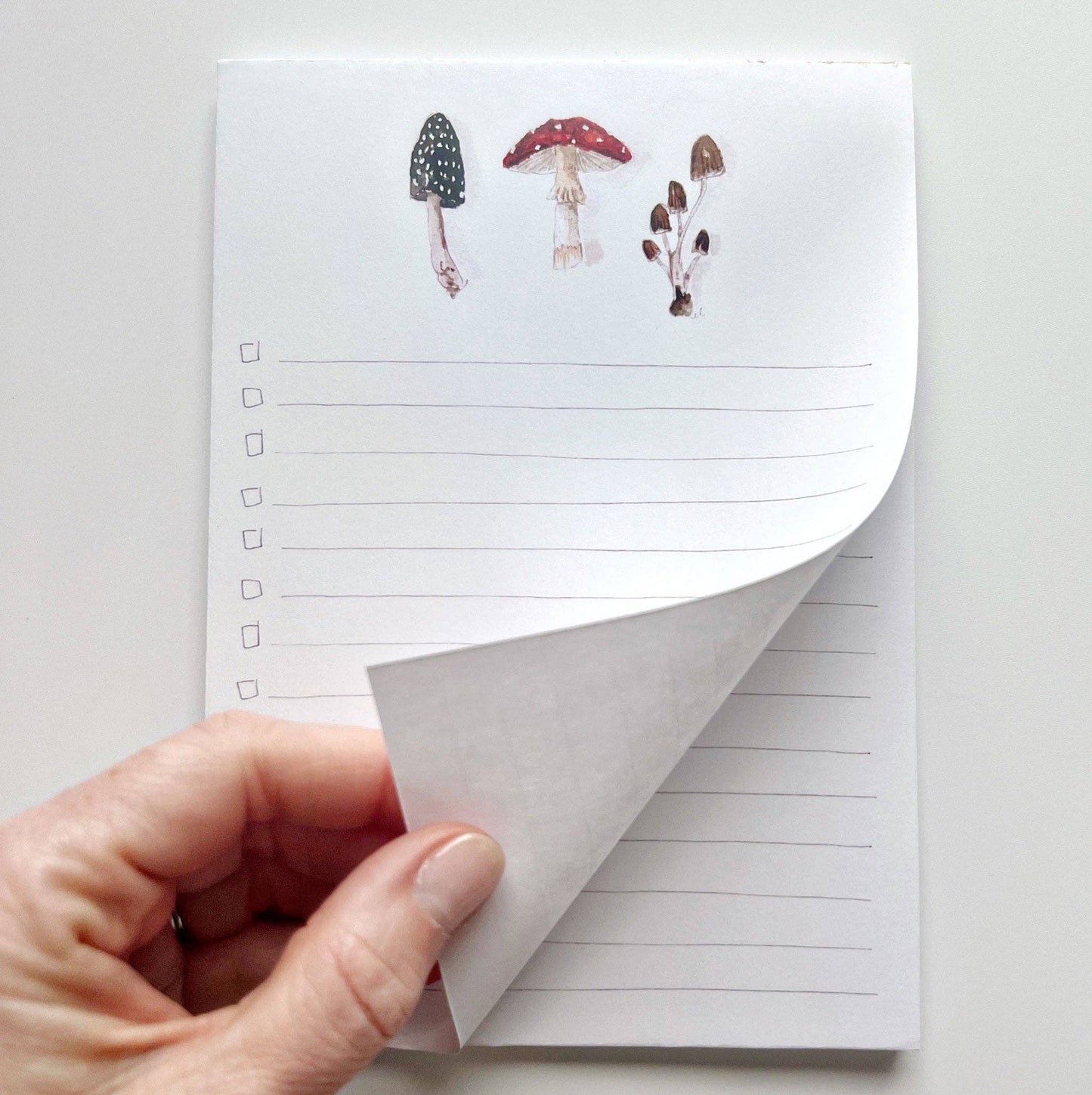 Mushroom checklist notepad