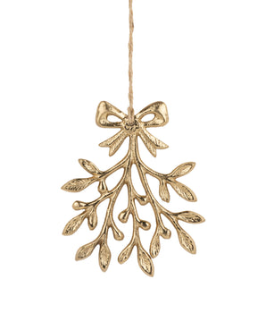 Gold Mistletoe Ornament