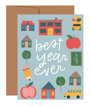 Best Year Ever School Teacher Greeting Card