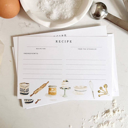 Baking recipe cards